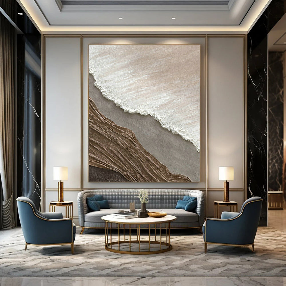Earth - Toned Layered Art for Rustic Winery Tasting Room & Nature - Inspired Lounge DLZ1043