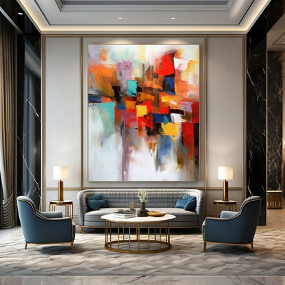 Colorful Geometric Abstract Art for Contemporary Gallery & Creative Office DLZ1819