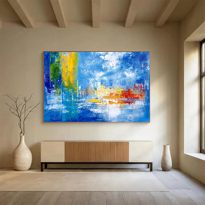Colorful City Abstract for Downtown Apartment & Art - Loving Workplace SC028