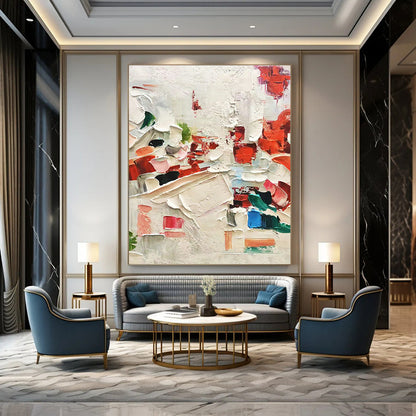 Colorful Thick - Paint Abstract Art for Bohemian Café & Creative Studio DLZ1051