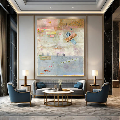 Light - Color Abstract Art for Minimalist Home Bedroom Walls DLZ0167