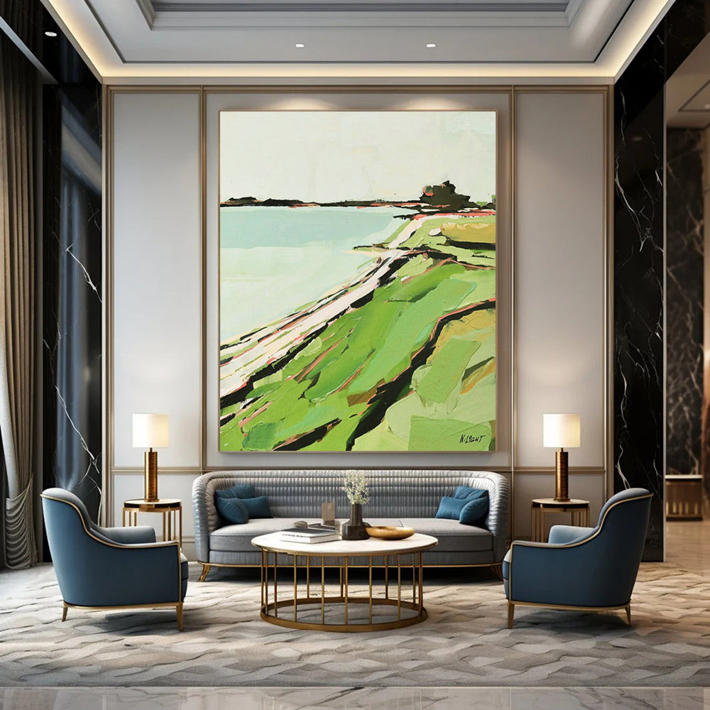 Minimalist Coastal Abstract for Beach House Dining Room & Nautical - Themed Gallery DLZ1576