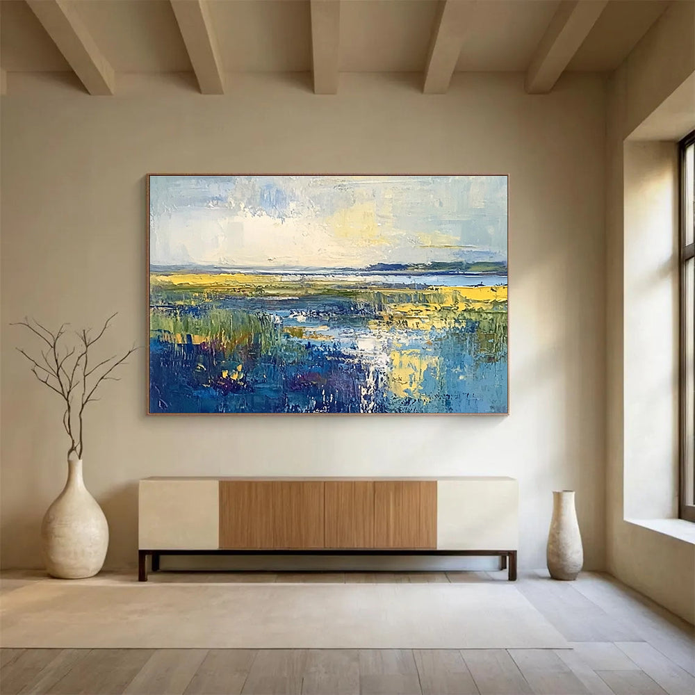 Colorful Marshland Art for Ecotourism Hotel & Vibrant Living Room SC072