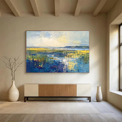 Colorful Marshland Art for Ecotourism Hotel & Vibrant Living Room SC072