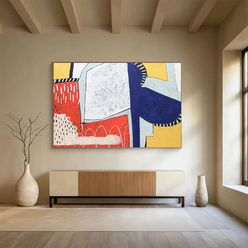 Color - Clash Geometric Abstract Art for Trendy Retail Store DLZ2928