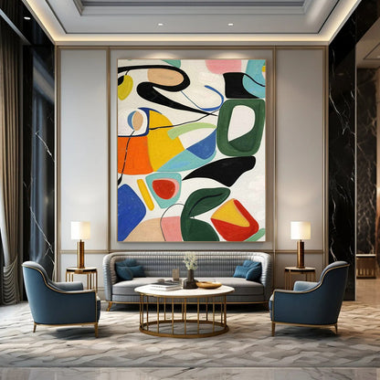 Colorful Geometric Abstract Art for Living Room & Boutique Café DLZ1193