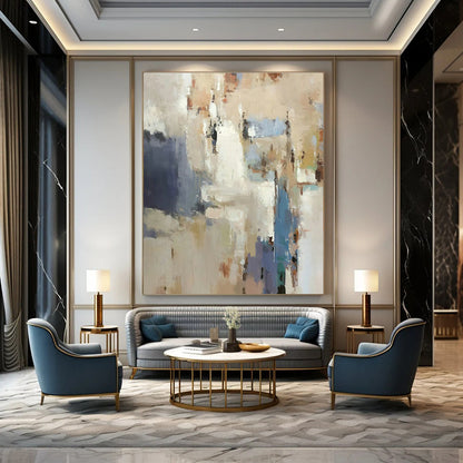 Soft - Toned Abstract Art for Living Room & Study DLZ0501