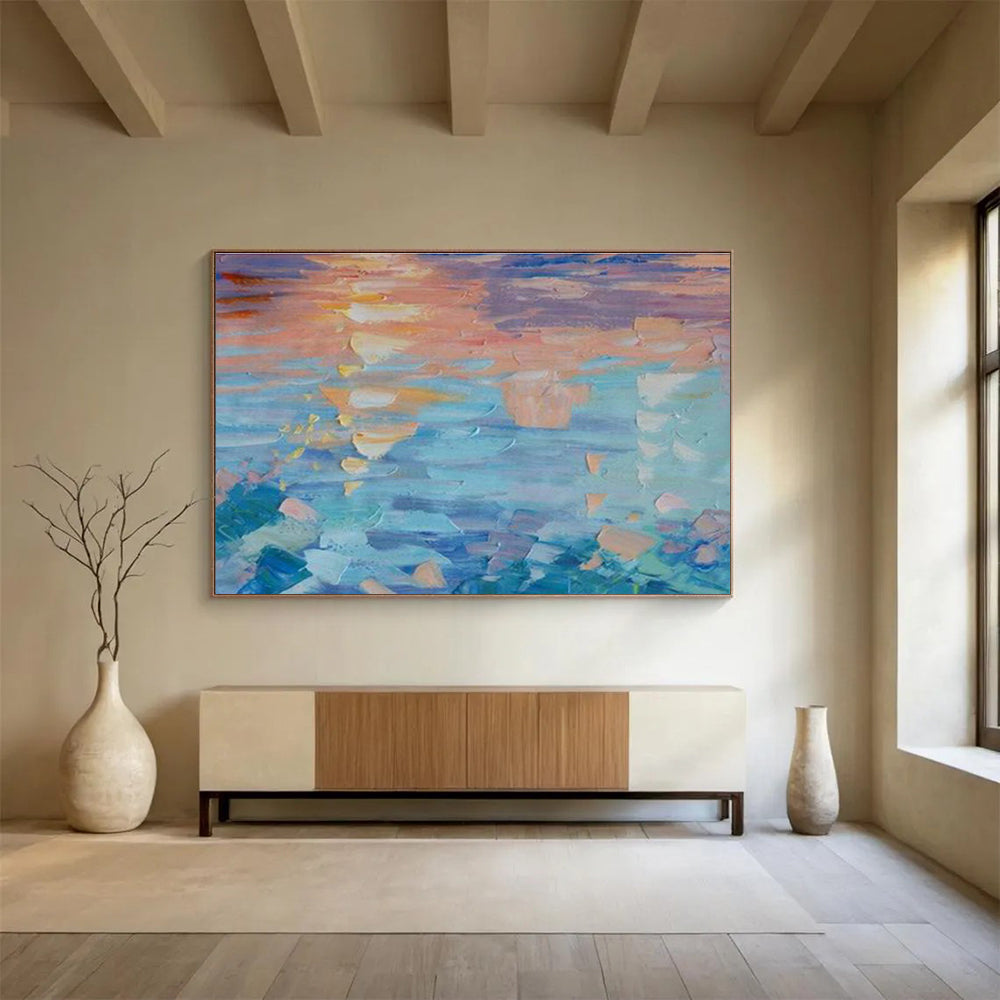 Colorful Coastal Abstract Art for Beachfront Vacation Rental DLZ3046