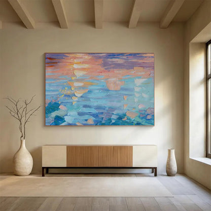 Colorful Coastal Abstract Art for Beachfront Vacation Rental DLZ3046