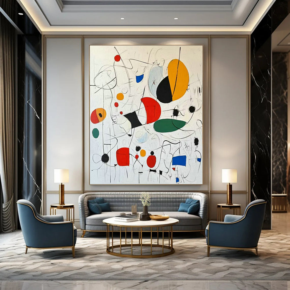 Colorful Symbolic Abstract Art for Playroom & Creative Studio DLZ1191