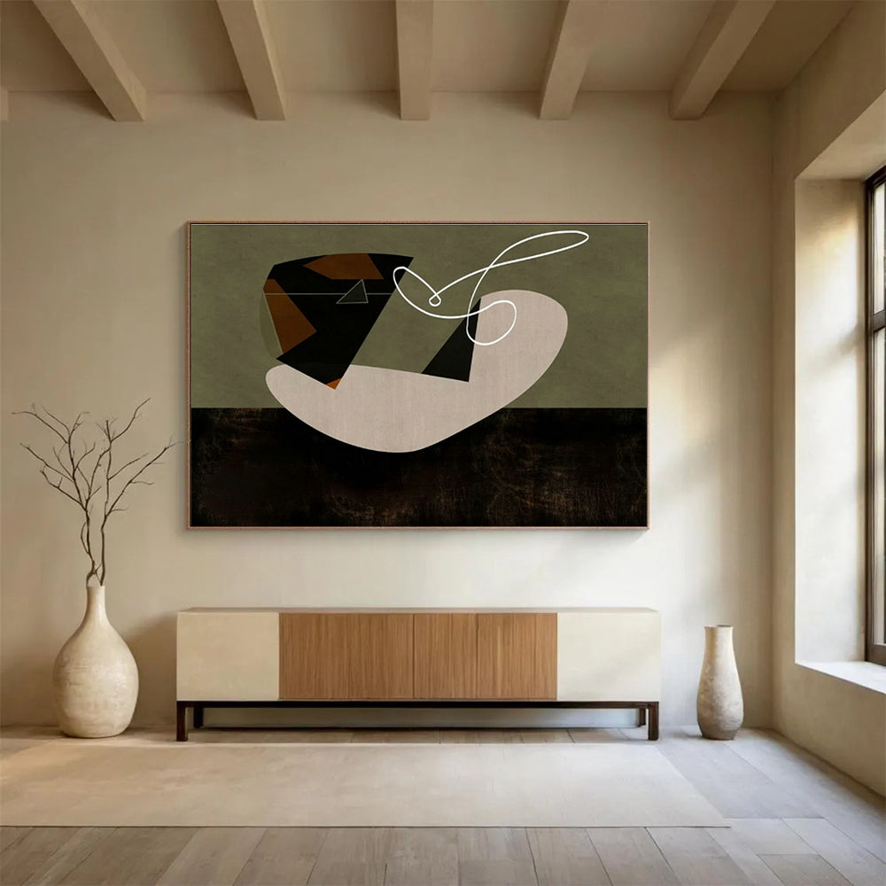 Geometric Line Abstract Art for Modern Office DLZ2746