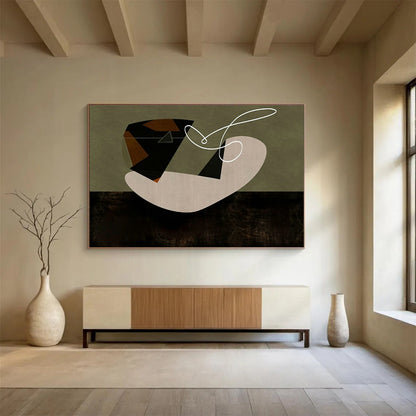 Geometric Line Abstract Art for Modern Office DLZ2746