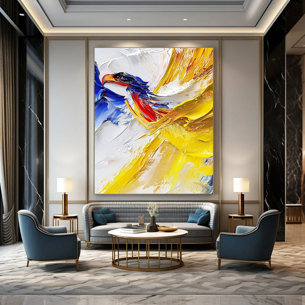 Colorful Abstract Bird for Vibrant Children’s Room & Art - Inspired Living Room STSC426