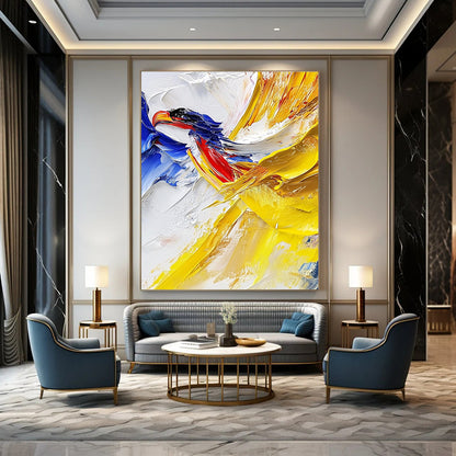 Colorful Abstract Bird for Vibrant Children’s Room & Art - Inspired Living Room STSC426