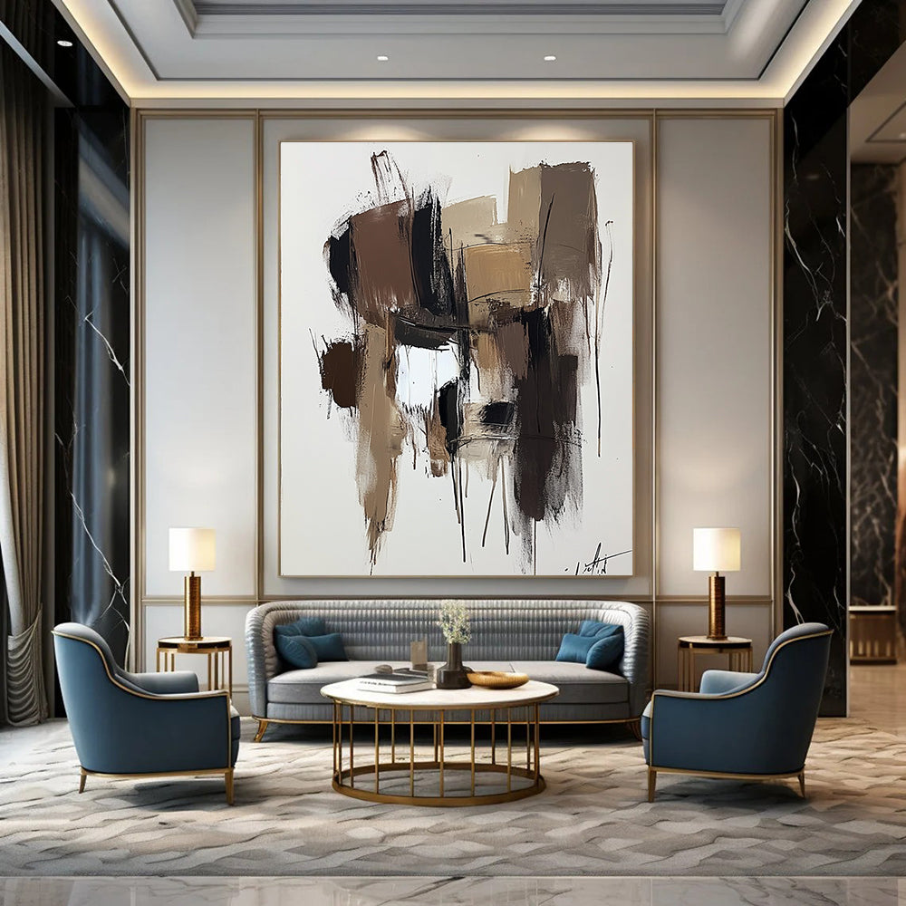 Earth - Toned Abstract Drips for Rustic Home & Nature - Inspired Office STSC746