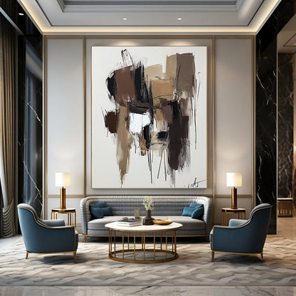 Earth - Toned Abstract Drips for Rustic Home & Nature - Inspired Office STSC746
