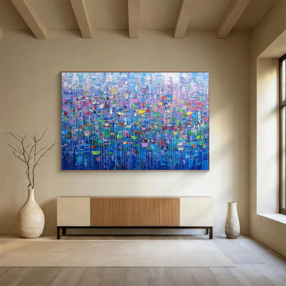 Colorful City Mosaic Art for Urban Apartment Living Room & Modern Art Café SC474