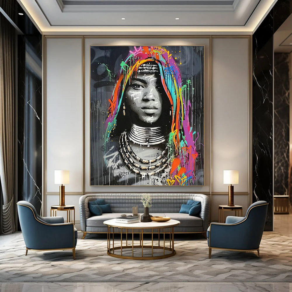 Graffiti - Style Woman Art for Street Art Café & Urban Boutique DLZ2345