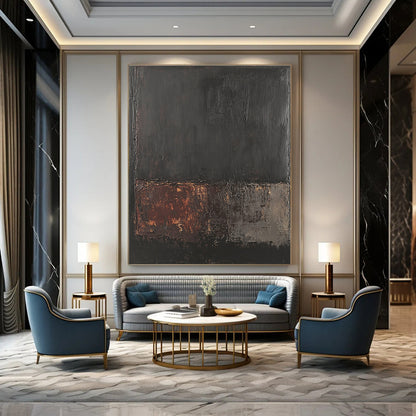 Dark Textured Abstract for Industrial Loft & Dramatic Living Room STSC621