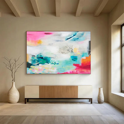 Pink - Blue Creative Abstract Art for Artistic Home Studios DLZ2447