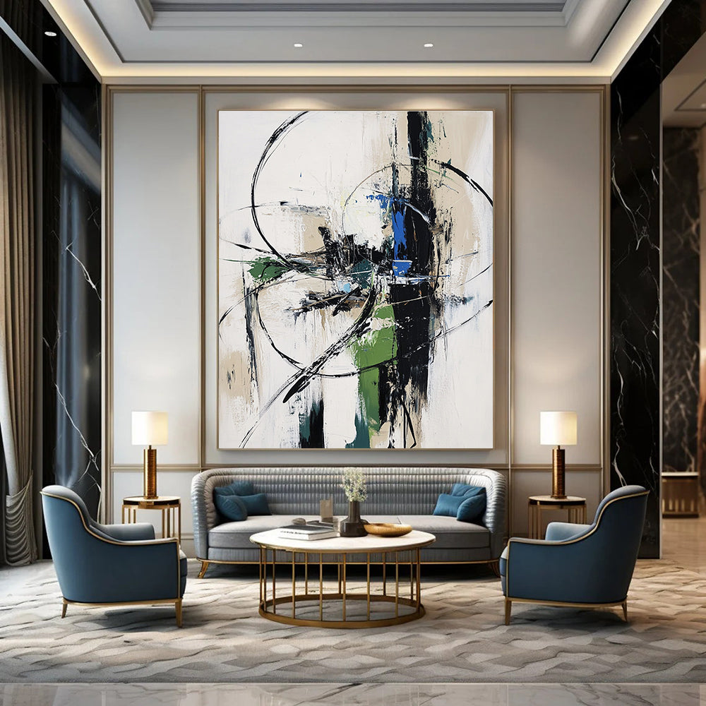 Energetic Abstract Lines for Artistic Studio & Music - Inspired Lounge STSC827