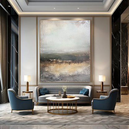 Minimalist Landscape Abstract for Modern Art Gallery & Contemplative Reading Nook STSC305