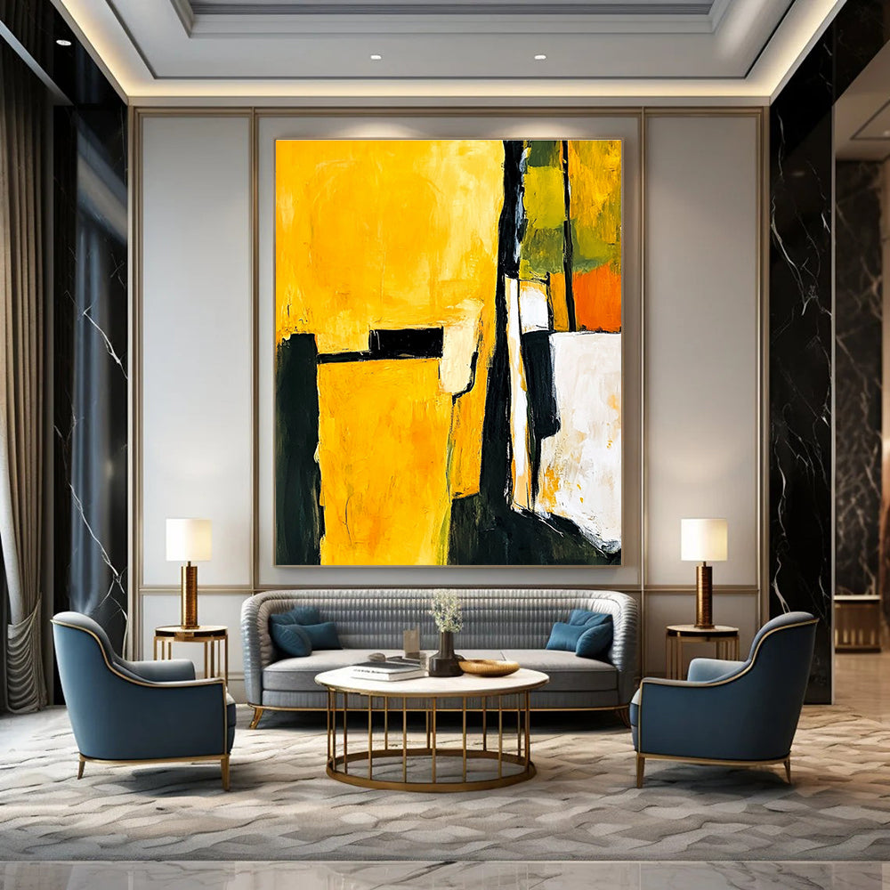 Bold Yellow & Black Art for Kitchen & Sunroom STSC718