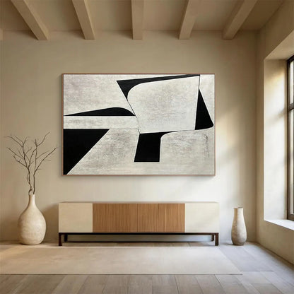 Black - White Geometric Abstract for Modern Law Office DLZ2966