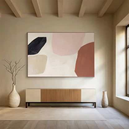 Soft - Color Geometric Abstract Art for Wellness Spa Waiting Area DLZ2962