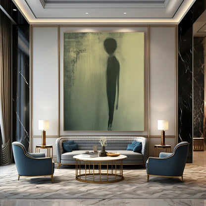 Shadowy Figure Silhouette for Avant - Garde Art Studio & Mysterious Library STSC992