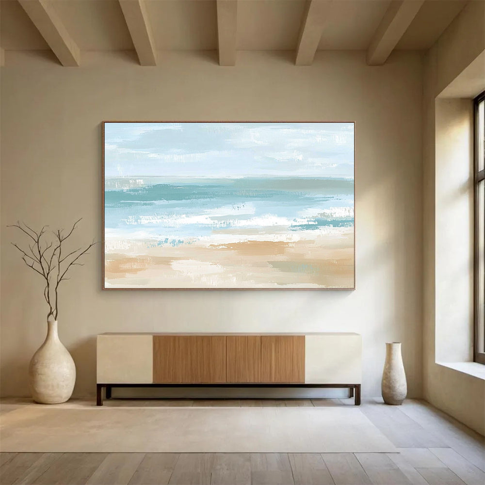 Minimalist Beach Art: Elevate Scandinavian Home & Coastal Office SC545
