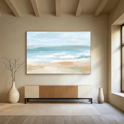 Minimalist Beach Art: Elevate Scandinavian Home & Coastal Office SC545