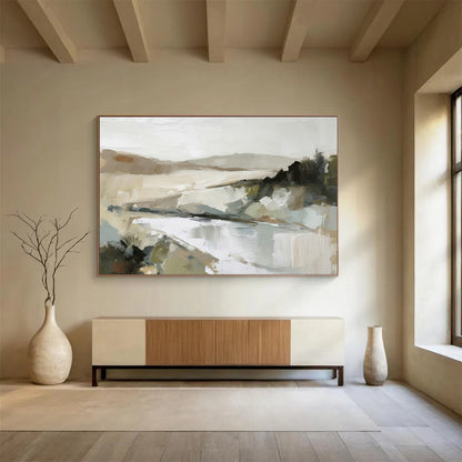 Minimalist Landscape Abstract Art for Scandinavian - Style Home Offices DLZ2622