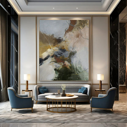 Vibrant Mixed - Media Abstract Art for Living Room & Studio DLZ0393