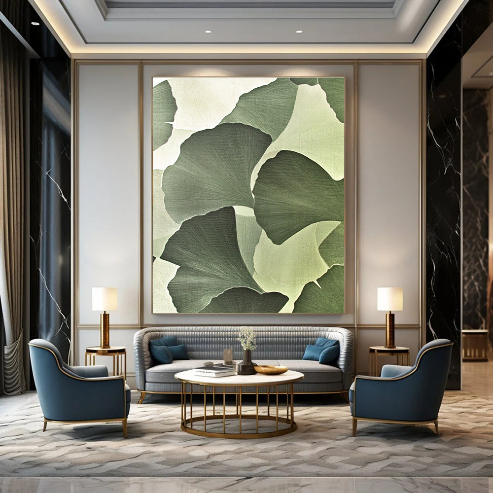 Ginkgo Leaf Pattern for Asian - Inspired Tea House & Botanical Art Studio STSC942
