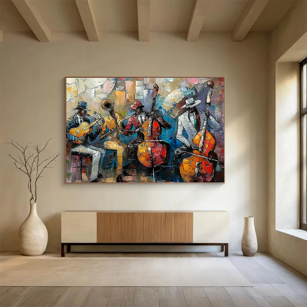 Jazz Band Performance Art for Music - Themed Bar & Lounge Spaces DLZ3145