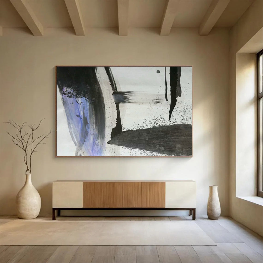 Ink Wash Abstract Art for Zen - Inspired Home Study Nooks DLZ3236