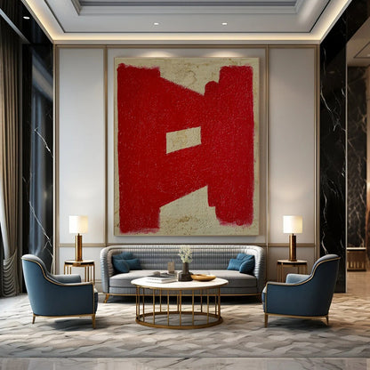 Red - Patterned Abstract Art for Contemporary Home & Bold Art Café DLZ1889