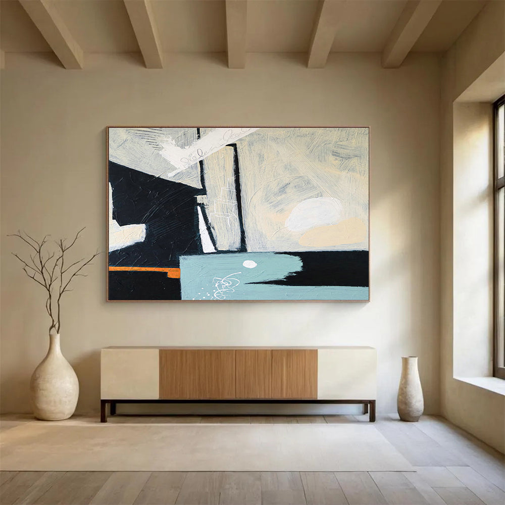 Black - White - Gray Abstract Art for Sophisticated Library DLZ2930