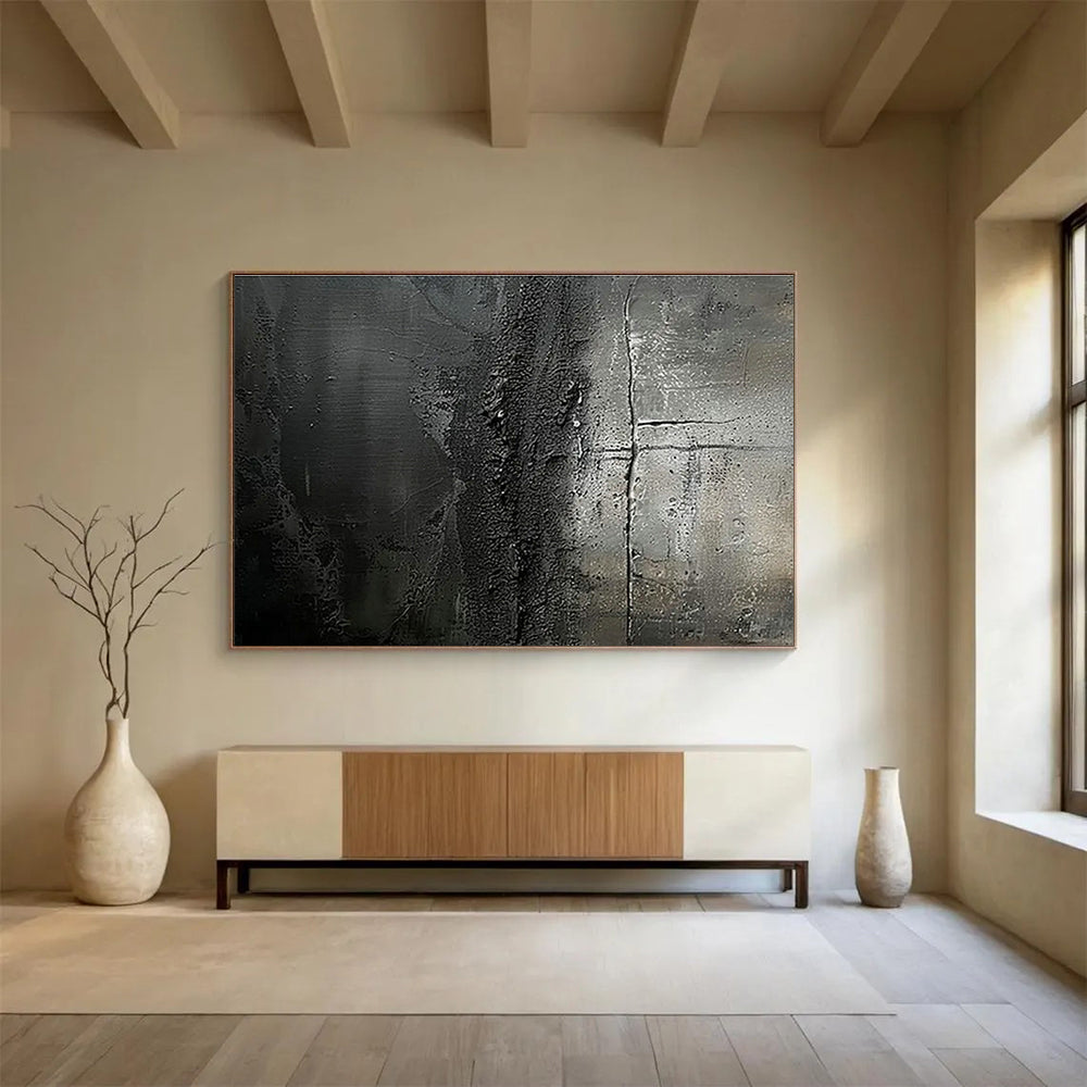Dark Gray Textured Abstract Art for Industrial - Style Bars DLZ2534