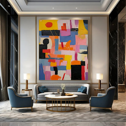 Colorful Geometric Abstract Art for Urban Loft & Fashion Design Studio DLZ1767