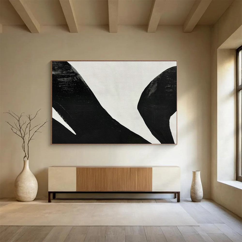 Black - White Abstract Art for Monochrome - Themed Studio Spaces DLZ2522