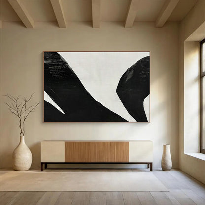 Black - White Abstract Art for Monochrome - Themed Studio Spaces DLZ2522