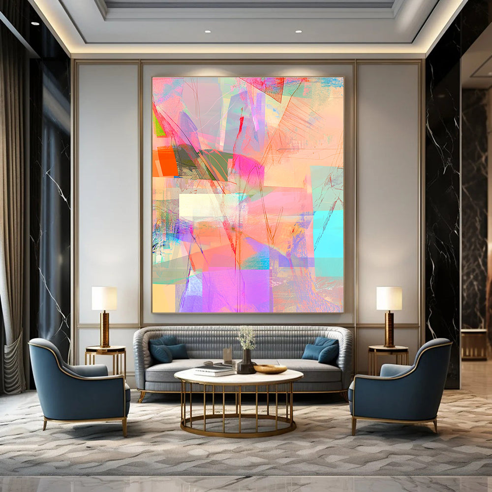 Colorful Abstract Collage for Creative Café & Vibrant Art Studio STSC543