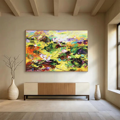 Clashing Color Lotuses Art for Avant - Garde Asian Gallery DLZ3019