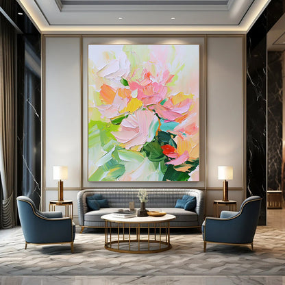 Colorful Floral Abstract Art for Living Room & Garden Room STSC700