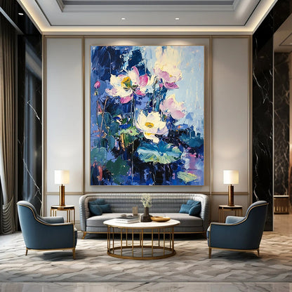 Impasto Lotus Flowers for Zen - Inspired Spa & Oriental - Style Home STSC190
