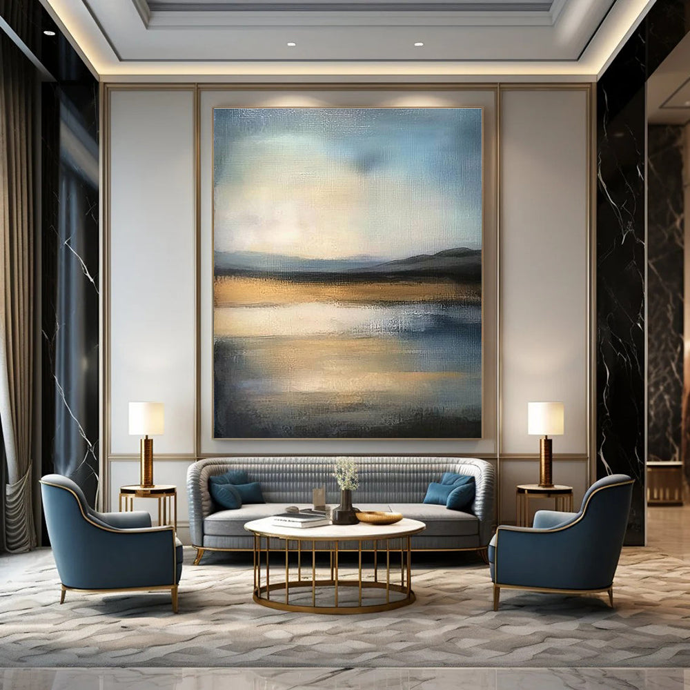 Abstract Landscape Impressionistic Art for Bohemian - Style Lounge & Creative Home Studio STSC1495