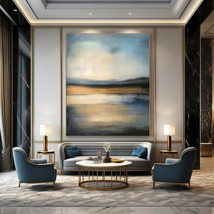 Abstract Landscape Impressionistic Art for Bohemian - Style Lounge & Creative Home Studio STSC1495