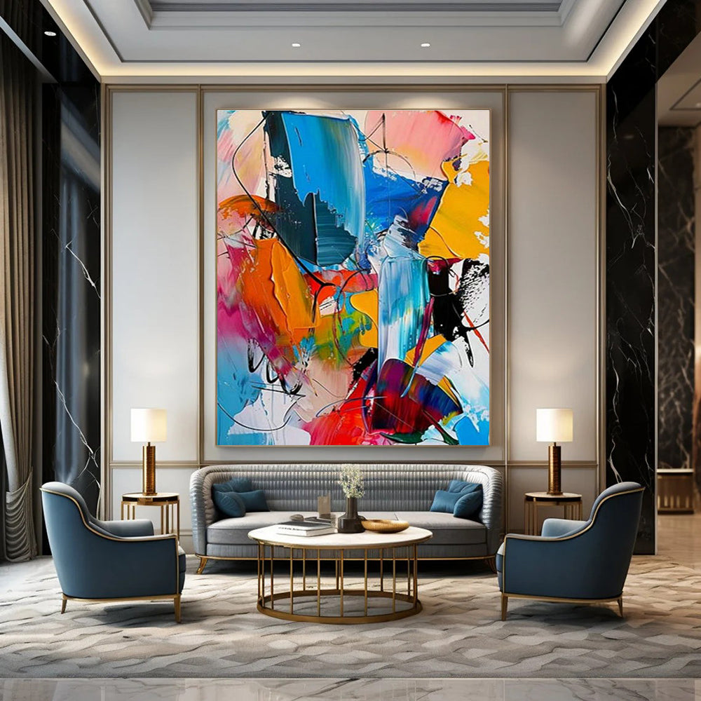 Vivid Abstract Painting 1 for Living Room & Office DLZ0356